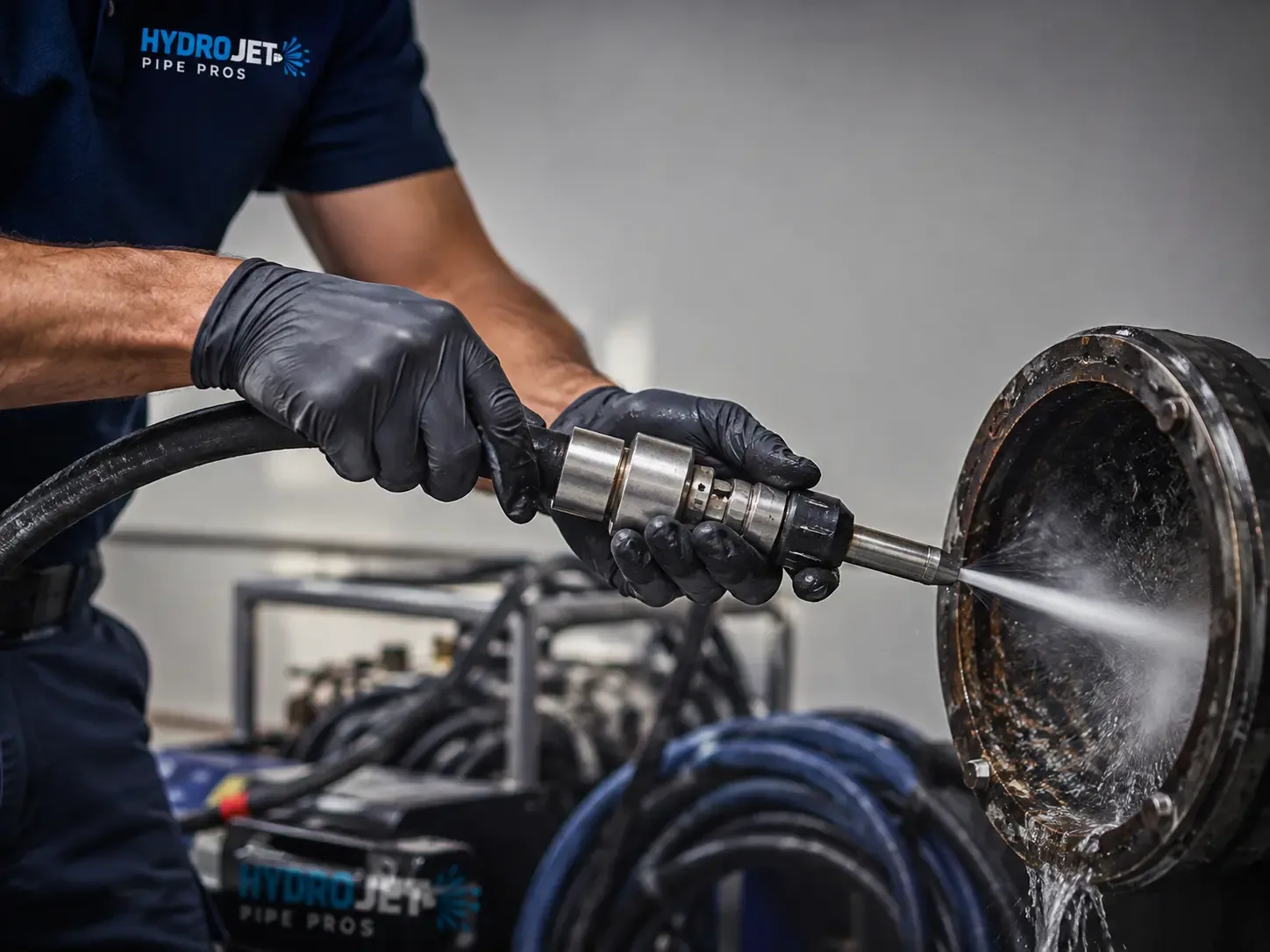 Hydro Jet Pipe Descaling in Check, VA